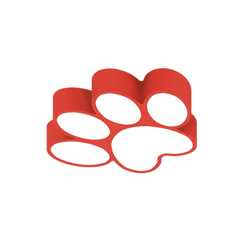 Pasillo Inicio Paw Techo Ligero Acrílico Niños Encantadores LED Flushmount Luz