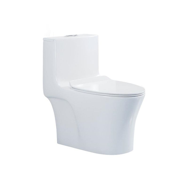 Modern Floor Mounted Flush Toilet White Urine Toilet with Seat for Bathroom