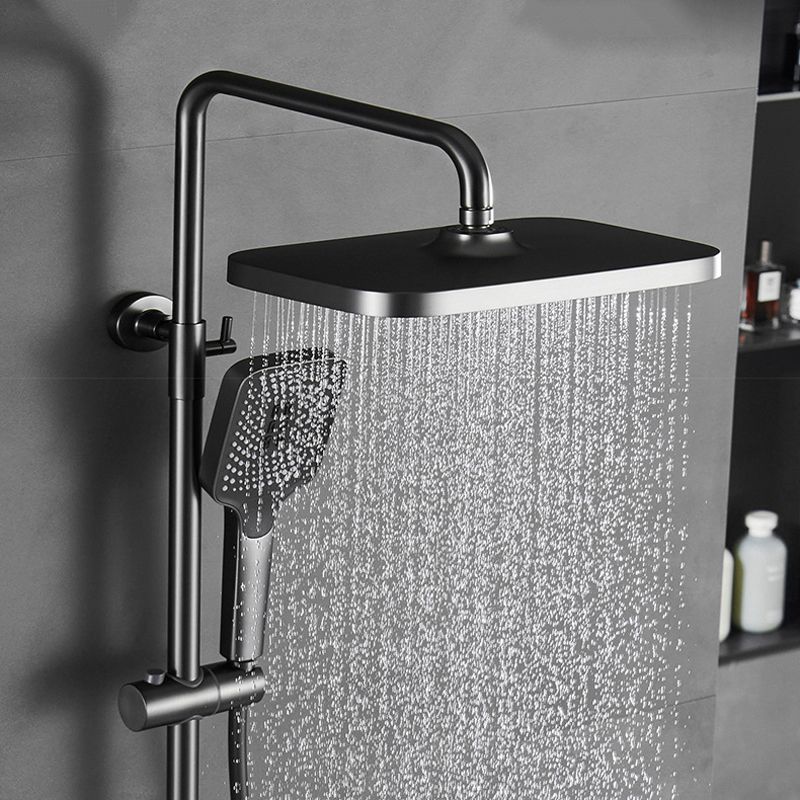 Modern Square Swivel Shower Metal Shower Head Shower Faucet on Wall