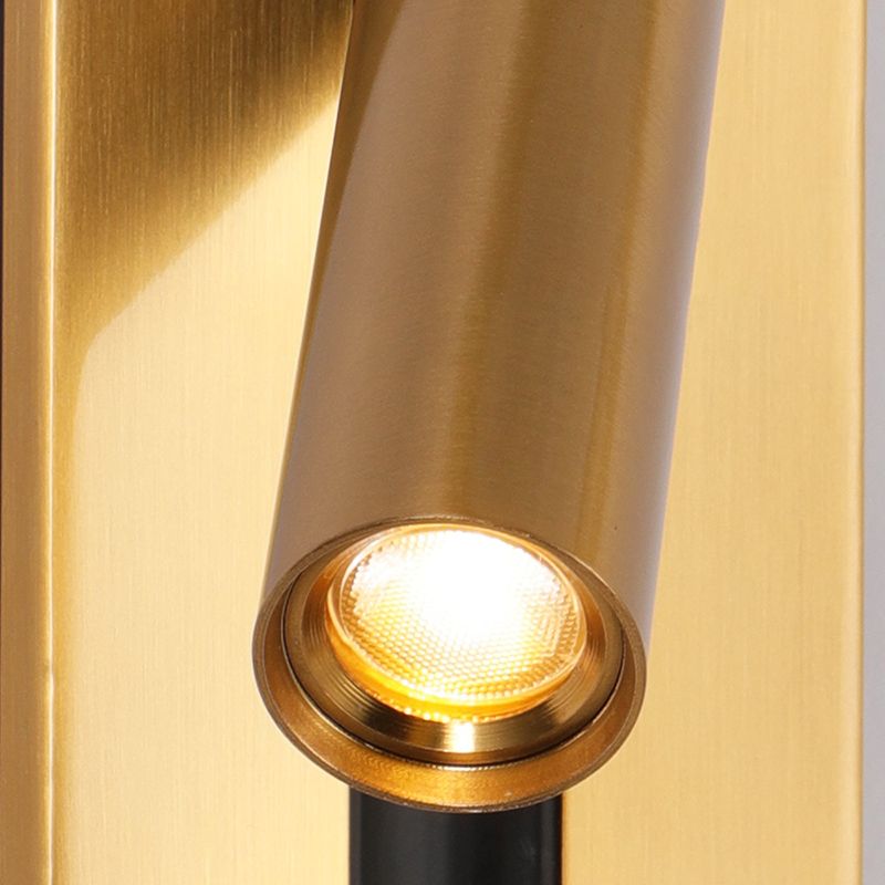 Lampada montata a parete a parete a parete in metallo contemporaneo per la lampada di lettura del letto per camera da letto