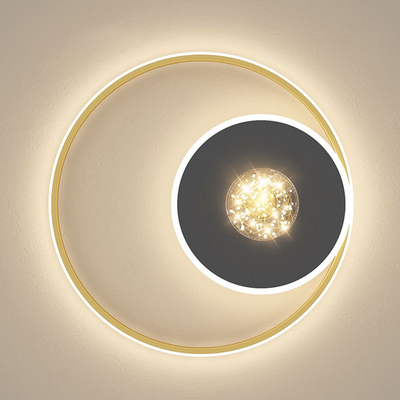 Modern Minimalist Style Geometric Flush Mount Ceiling Light Fixture Metal Flushmount Ceiling Lamp