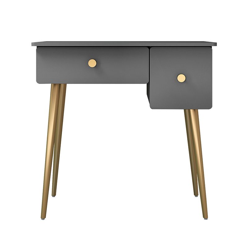 Glam Wooden/Metal Make-up Vanity with Drawer in Grey for Bedroom