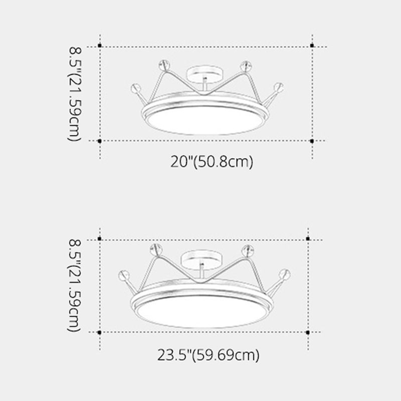 Corona semifulto monte leggero macaron nordico macarfull a soffitto metallico per la camera da letto per bambini