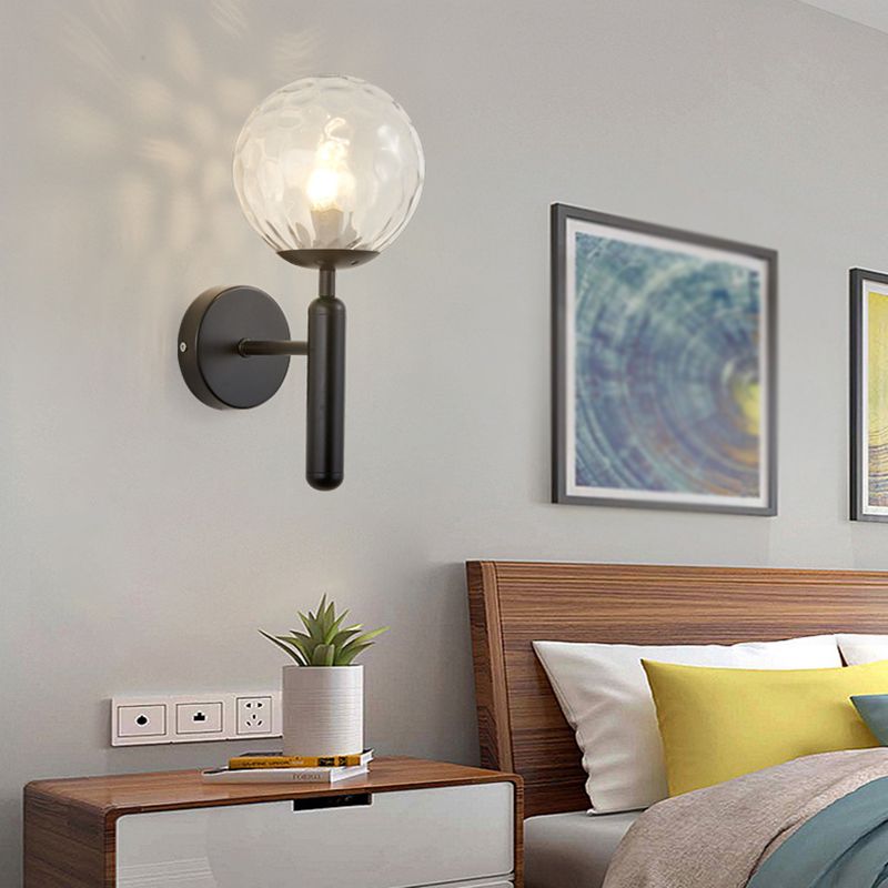 Lampe murale sphérique de style moderne 1 éclairage mural clair