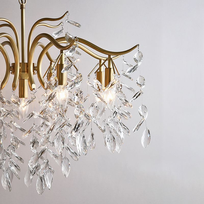 American Branch Chandelier Crystal Multi Light Hanging Light for Bedroom