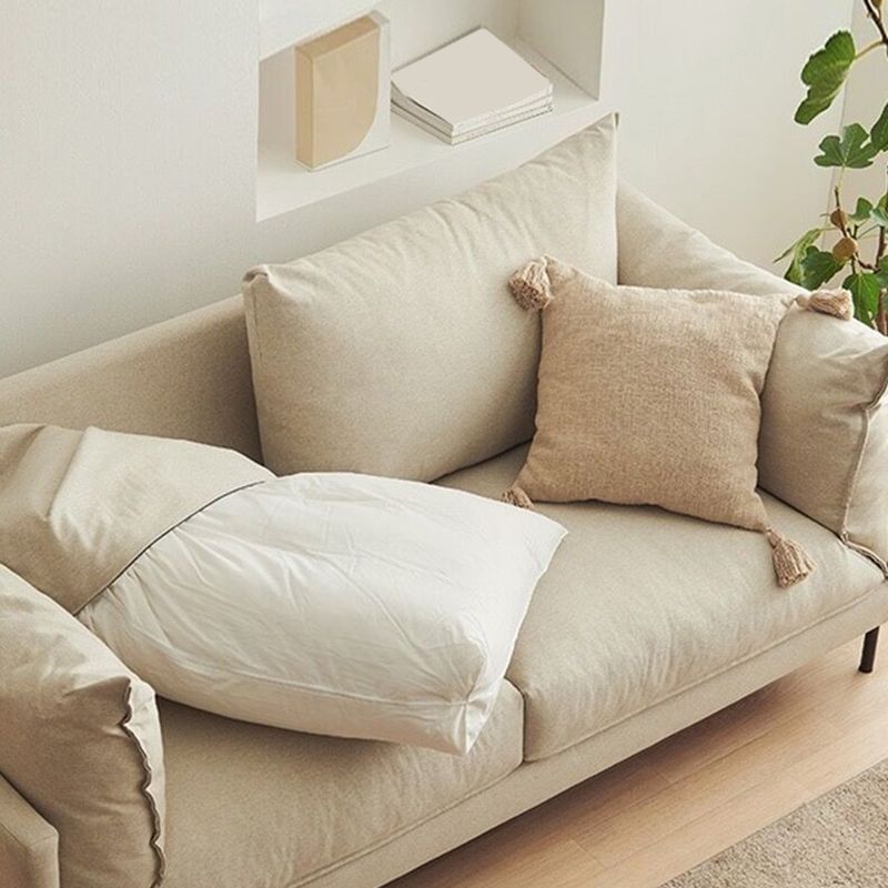 Modern Sofa with 2 Pillows Standard Pillow Top Arm Fabric Sofa