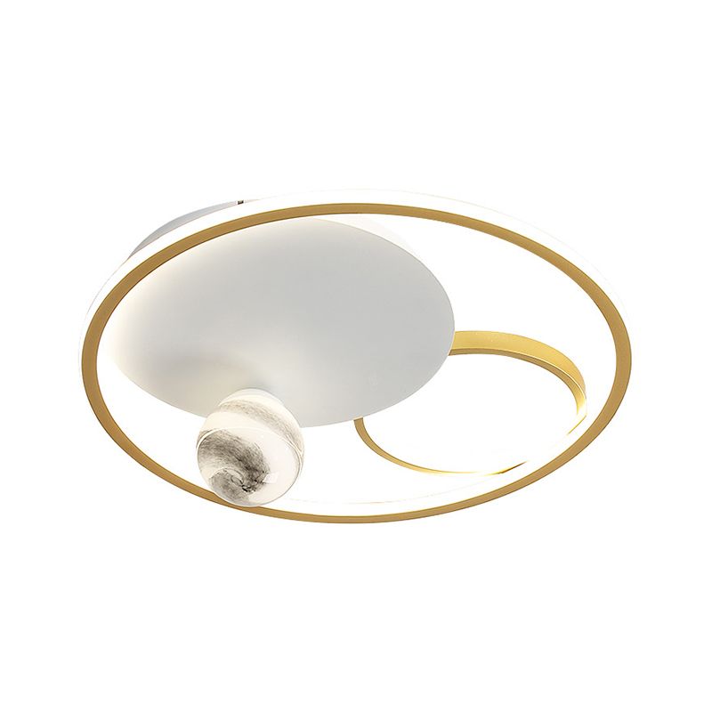 Acrylic Multiple Circle Flush Light Modernist Gold LED Ceiling Mount Light Fixture