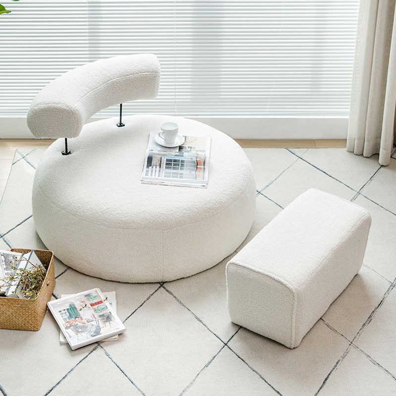 Modern Pillow Back Armless Living Room Solid Color Parsons Chair