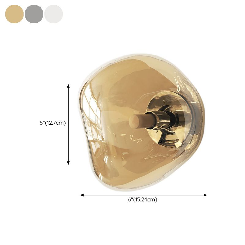 Nordic Style Wall Light Geometry Shape Wall Lamp with Glass Shade for Living Room