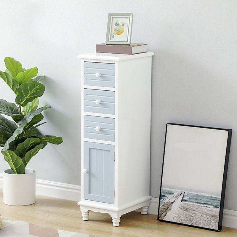 Nautical Vertical Solid Wood Storage Chest Bedroom Chest with Drawers