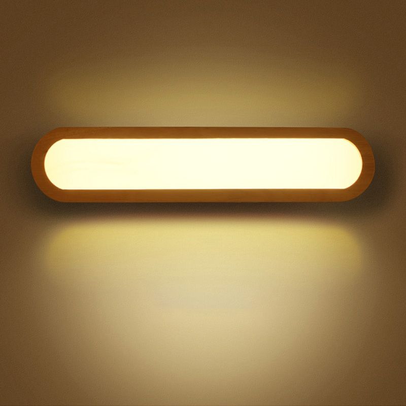 Elongated Oval Bedroom Vanity Light Acrylic Contemporary LED Sconce Light Fixture