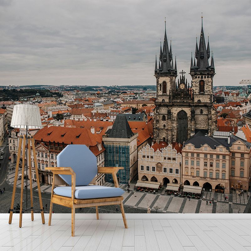 Photography Prague City Mural Wallpaper Modern Style Wall Decor for Living Room