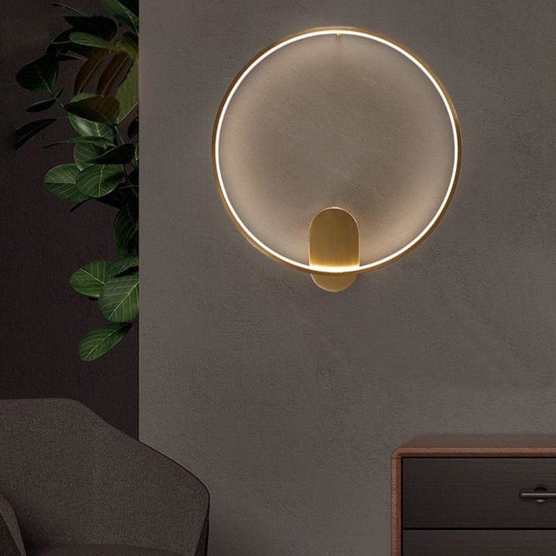 Modern Geometric Linear Wall Mount Lighting Minimalist Metallic LED Wall Sconce