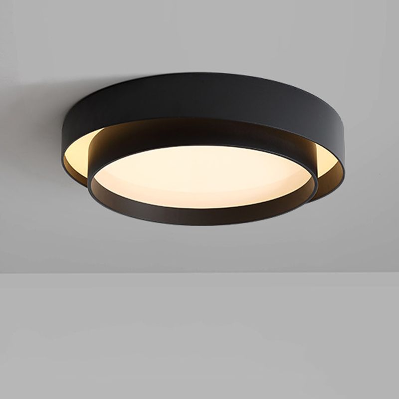 Acrylic Circular LED Ceiling Light in Modern Concise Style Wrought Iron Flush Mount for Living Room