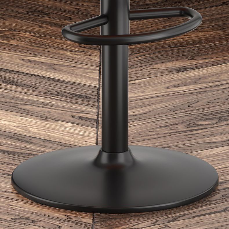 Scandinavian Swivel Adjustable Height Stool Faux Leather Bar Stool