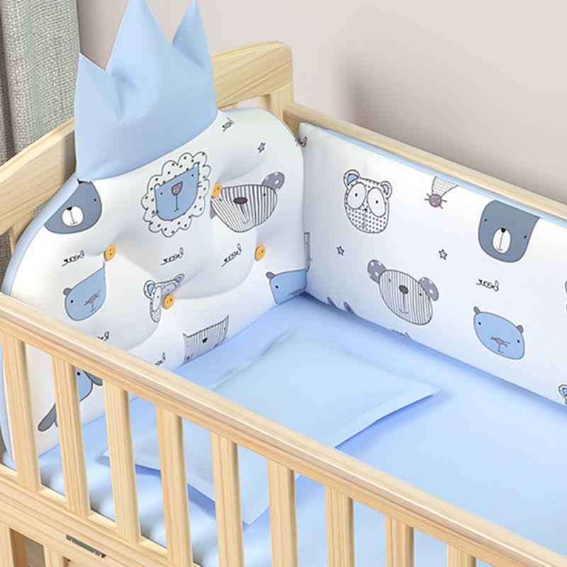 Contemporary 3-in-1 Solid Wood Convertible Baby Crib with Wheels and Storage