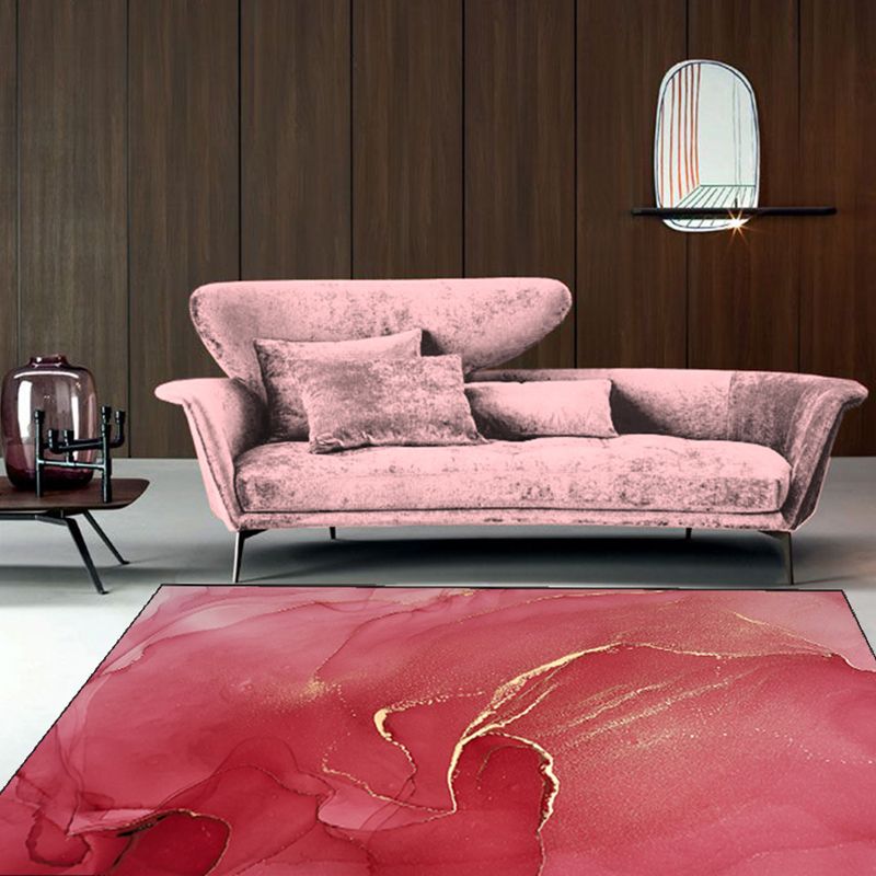 Casual Multi Color Bloementapijt Synthetisch Comfort Binnentapijt Huisdiervriendelijk Machinewasbaar Tapijt voor de woonkamer