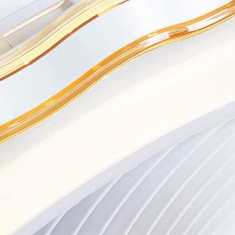 Floral Ceiling Fan Light Fixture Kids Style Metal Bedroom LED Semi Flush Mount Lamp