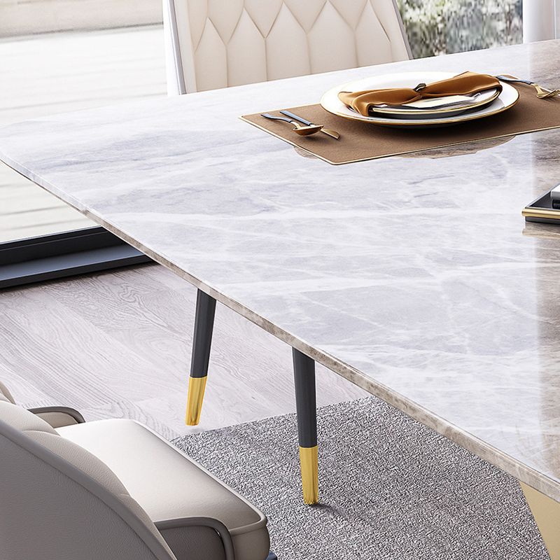 Glam Style Sintered Stone Dining Set Rectangle 1/4/5/7 Pieces Dining Set for Dining Areas