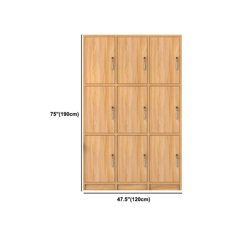 Manufactured Wood Light Wood Finish Cabinet Modern Storage Cabinet with Hinged Door
