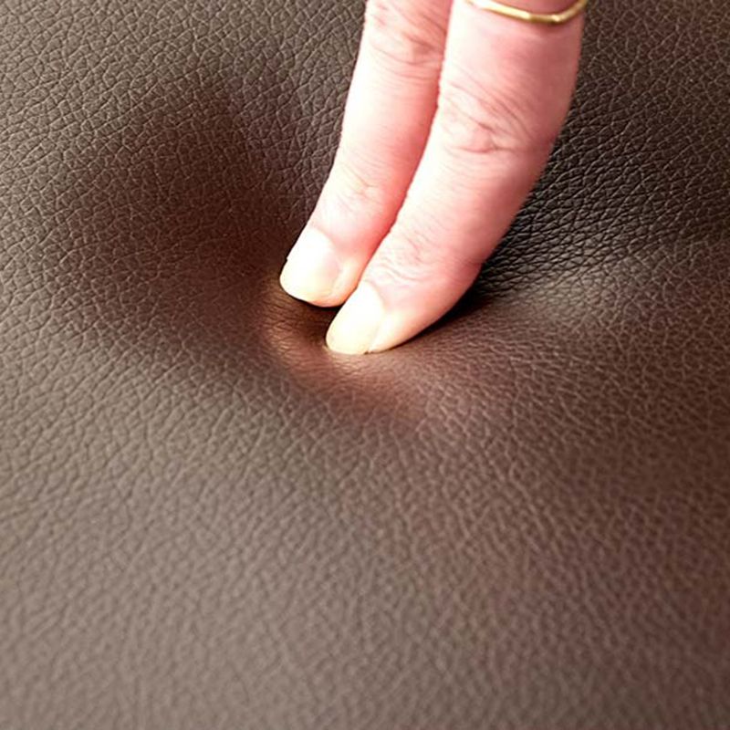 Contemporary Ottoman Solid Color Water Resistant Leather Rectangle Footstool Ottoman