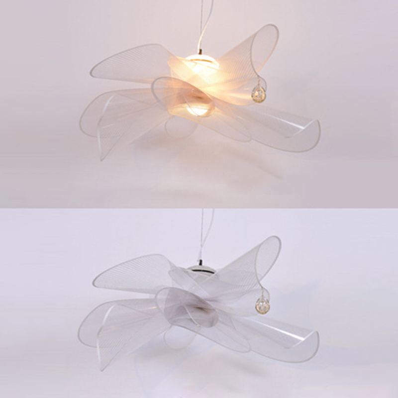 Luz de colgante colgante sombreado de estilo acrílico Led acrílico Luz colgante de luz en blanco