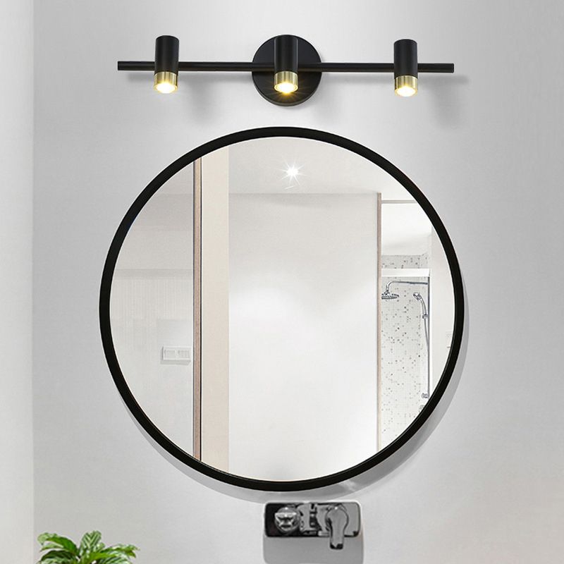 Moderno semplice stile in stile ferro da vaghere a forma di cilindro a forma di vanità per bagno doccia