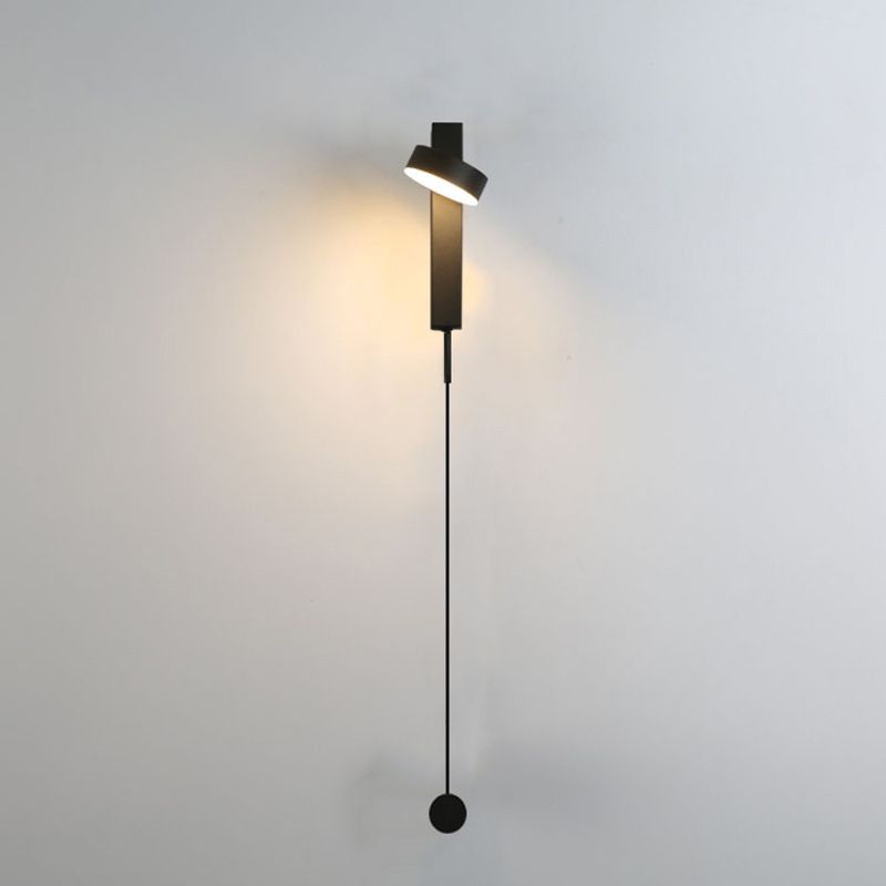 Post-modern Style Metal LED Sconce Light Rotatable Design Simplicity Bedside Wall Mount Lamp with Rotary Dimmer Switch
