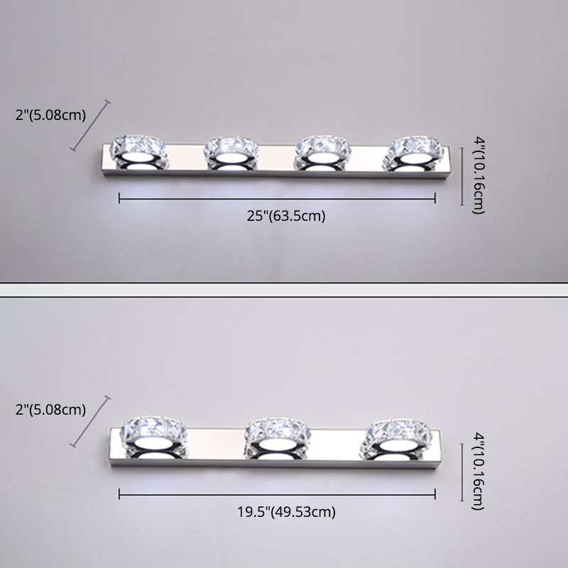 Circles Wall Lighting Fixture Minimalist Style Crystal Clear Wall Mounted Light Fixture