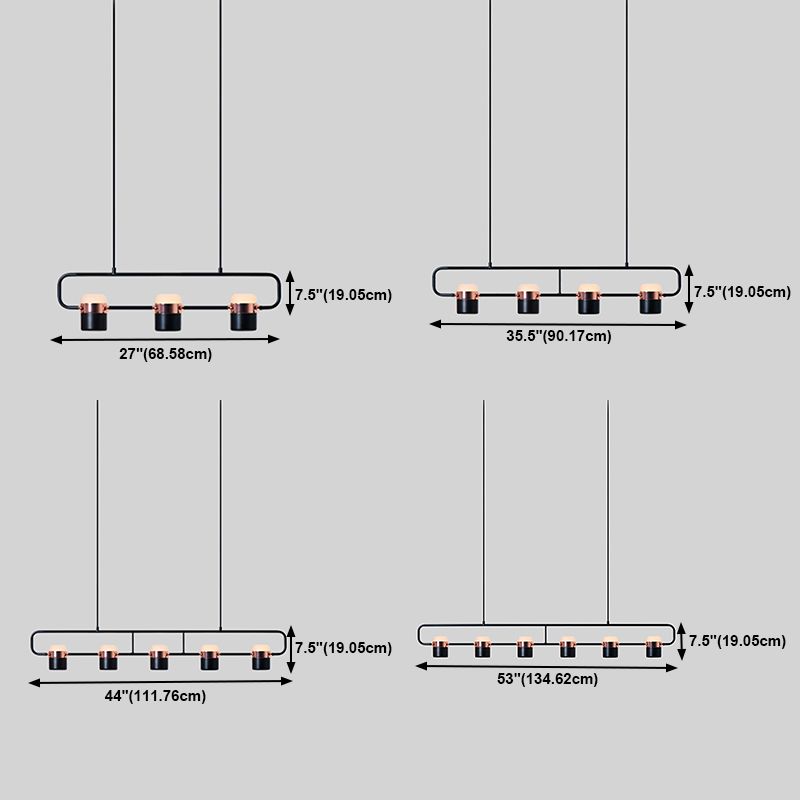 Contemporary Pendant Lights Cylinder Hanging Lights for Kitchen Island