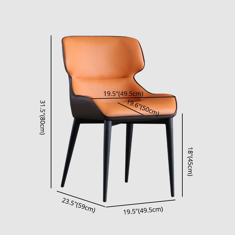 Les chaises contemporaines de salle à manger en métal ont tapissé la chaise de salle à manger de tissu de toile pour l'usage d'intérieur
