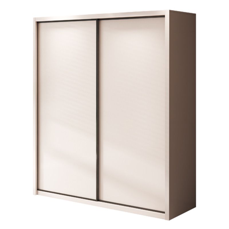 Bedroom Wooden Storage Cabinet Modern Style Armoire with Garment Rod