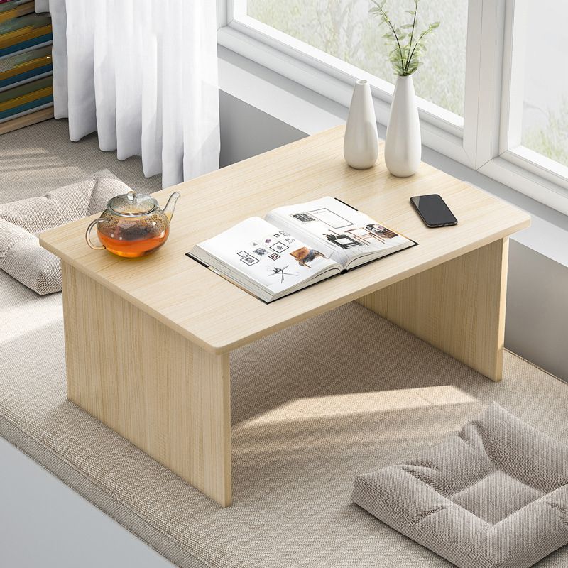 Modern 12.5"Tall Sled Rectangular Wooden Table Top Coffee Table