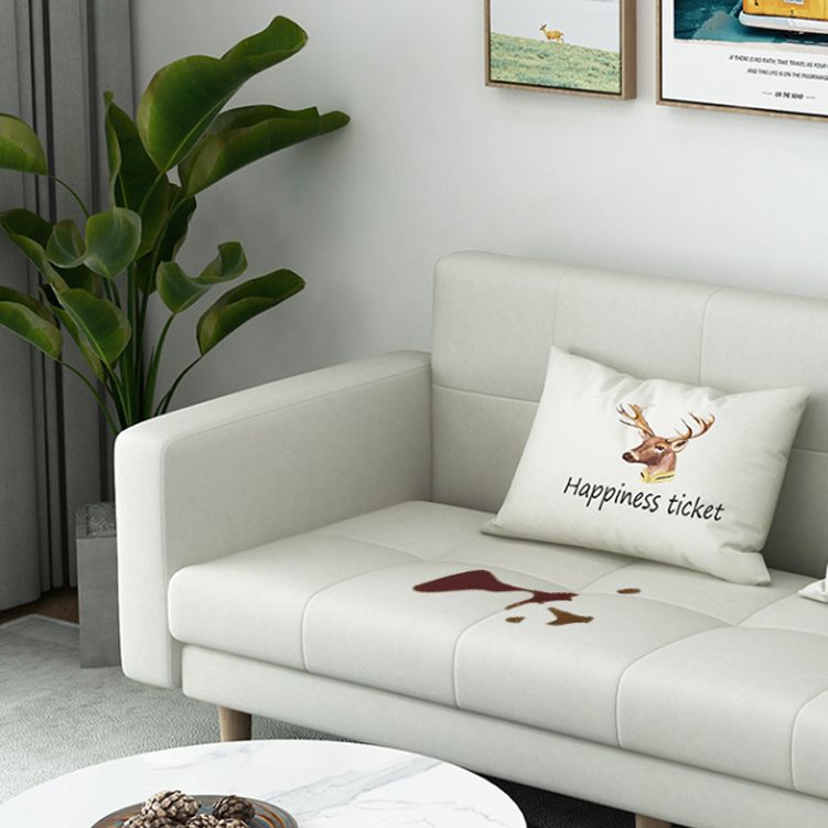 Scandinavian Seating Living Room Square Arm Biscuit Back Standard Settee