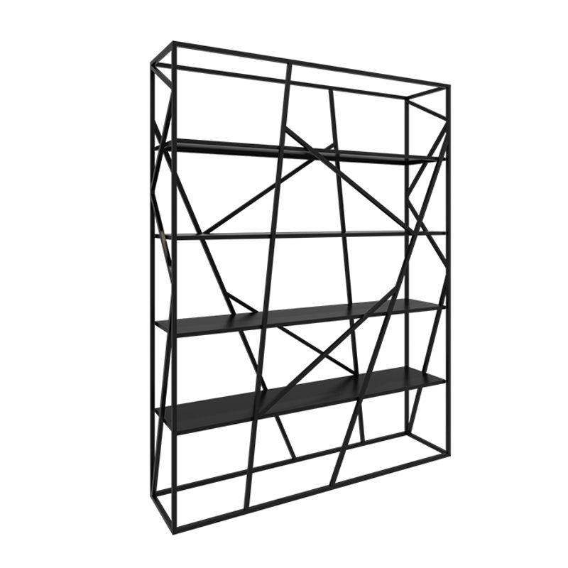 Open Metal Etagere Bookcase Contemporary Rectangular Shelf Bookcase