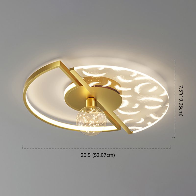 Round Flush Light Fixtures Eenvoud Acryl Plafond Light Fixtures voor Slaapkamer