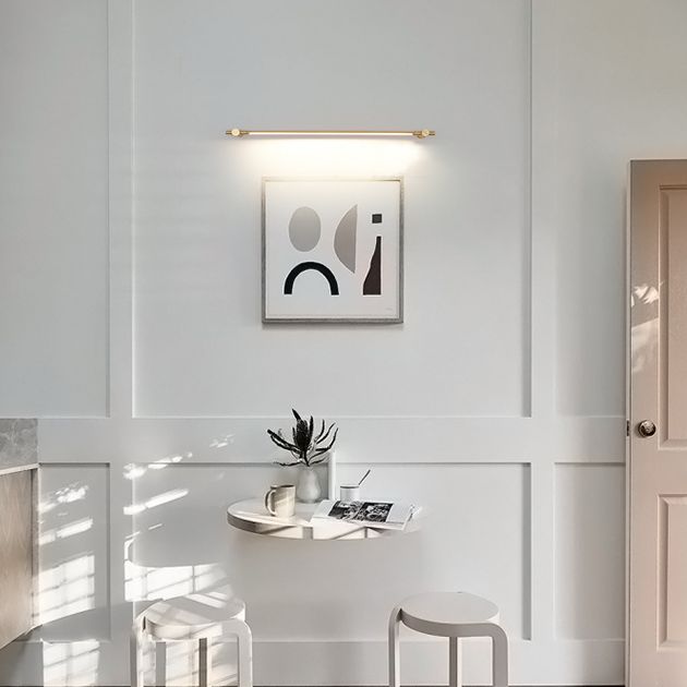 Moderne lichte luxe stijl lineaire wandgemonteerde ijdelheid lichten aluminium wand sconce verlichting in gouden afwerking