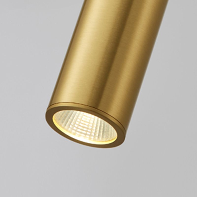 Metal Linear Shape Hanging Lights Modern Multi Light Pendant Light pour salle à manger