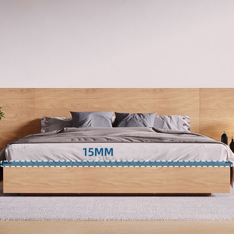 Lift Up Storage Panel Bed Rectangular Panel Platform Bed Natural