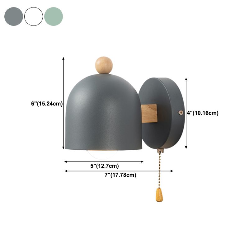 Modern Style Cylinder ShaPe Wall Sconce Metal 1 Light Sconces for Bedroom