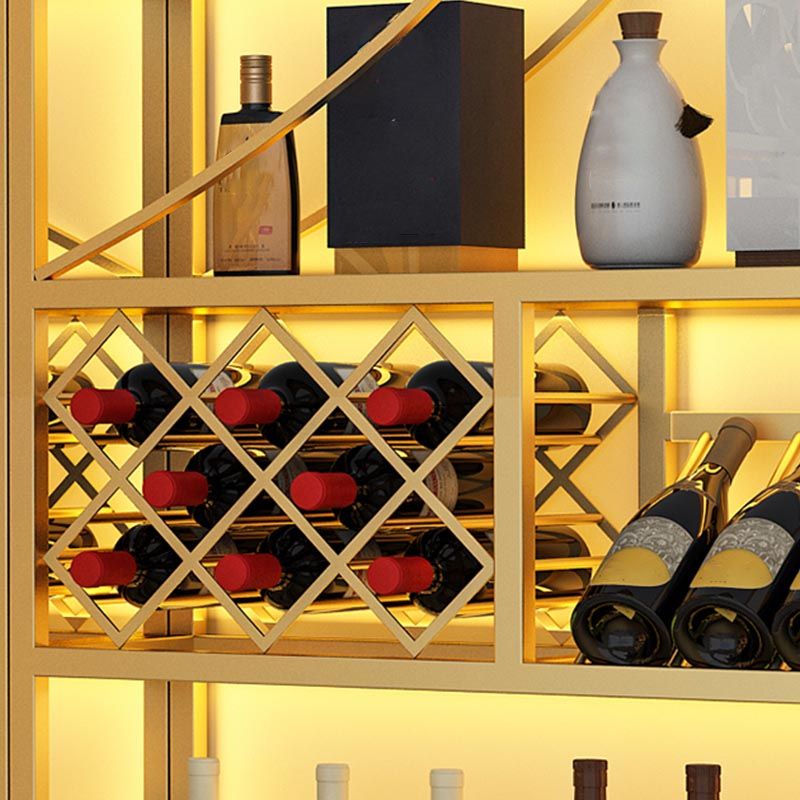 Gold Metal Wine Rack Bottle Freestanding with Shelf Wine Bottle Rack