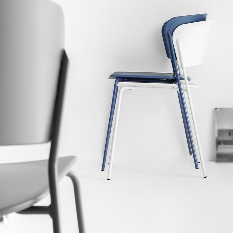 Contemporary Dining Chair Open Back Side Chair with Metal Legs for Home Use