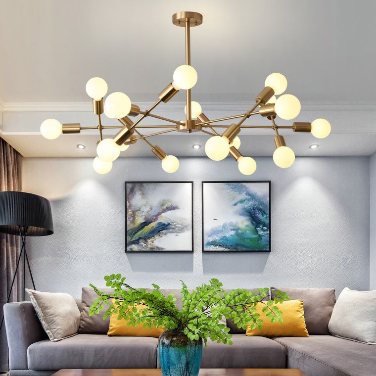 Lampade per lampadari radiali di semplicità moderna Lampade a sospensione in vetro per il ristorante