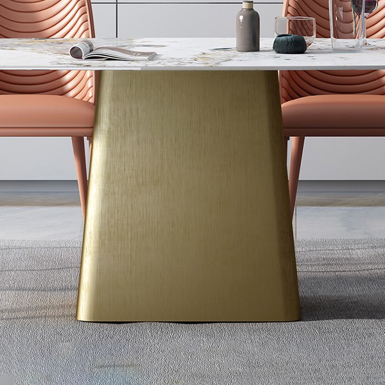 Glam 1/4/5/7 Pieces Dining Set Sintered Stone Dining Table Set with PU Leather Chairs