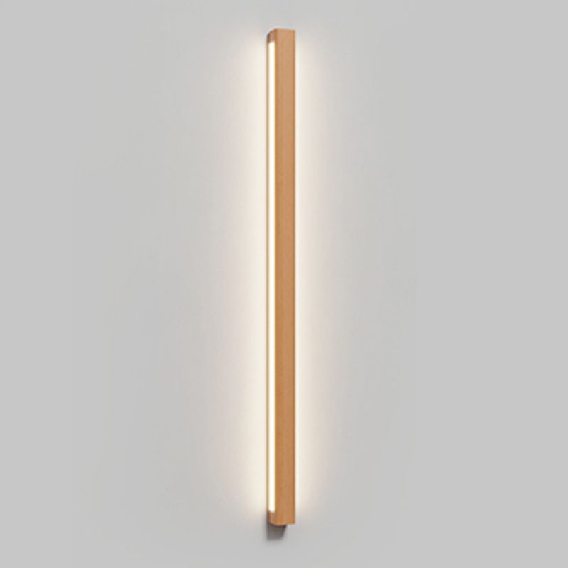 Luci da parete di vanità lineari in stile moderno legno 1 luci specchio da toeletta leggero