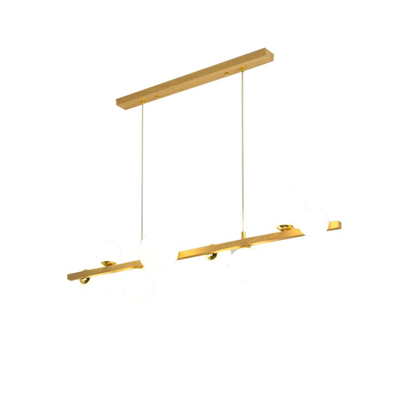 Contemporary Adjustable Length Hanging Light Globe Glass Pendant Light for Kitchen