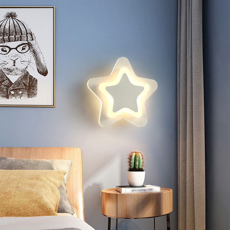 Modern Style Geometric Wall Mounted Lamps Metal 1 Light Wall Lights