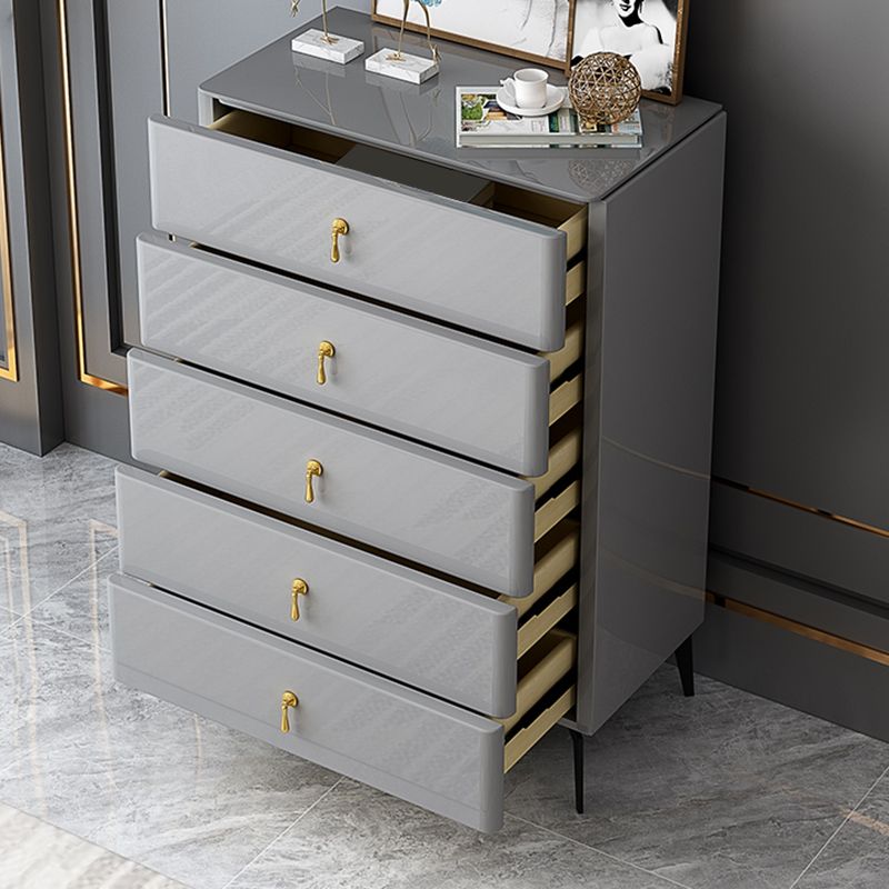 Contemporary 34.65'"/41.73" Tall Wooden Chest, Rectangle Accent Chest with Drawers