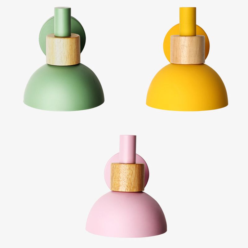 Macaroon Decoration Wall Mount Lamp 1 Head Nordic Style Sconce Light for Bedside Corridor
