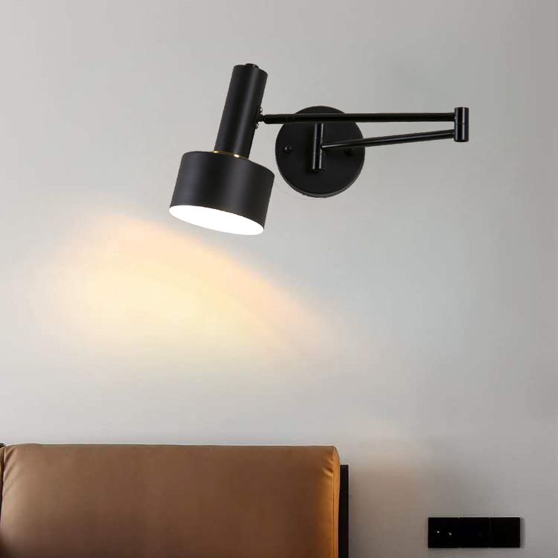 1 Licht geometrische Schattenwandbeleuchtung moderner Metallschwung Arm Leuchte